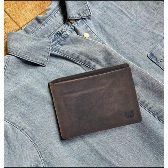 Men's Bifold Wallet RFID Blocking Slim Minimalist Front Pocket - Picture 5 of 6